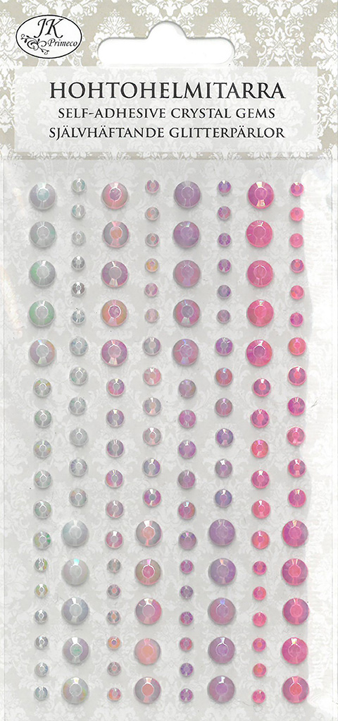 Shiny rhinestone sticker pink
