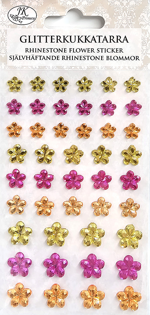 Rhinestone sticker Flower bright assortment