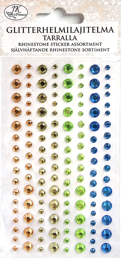 Rhinestone sticker assortment yellow/green