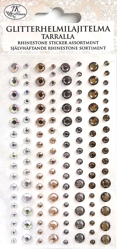 Rhinestone sticker assortment natural