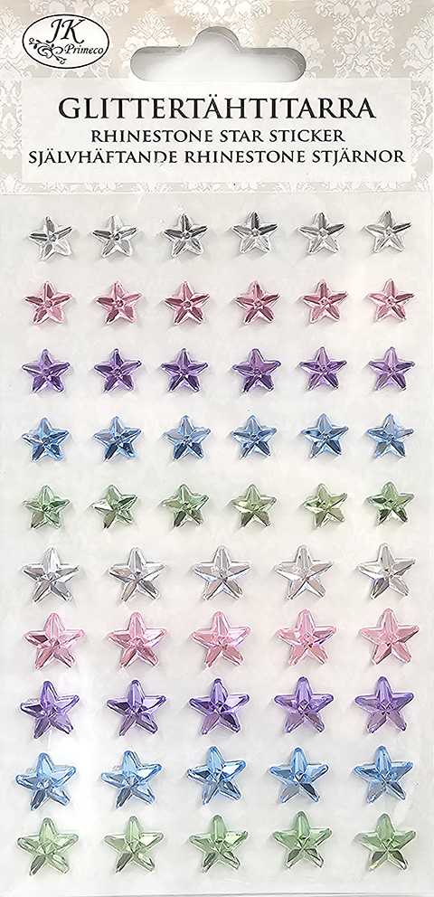 Rhinestone sticker Star pastel