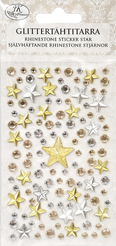 Rhinestone sticker Star gold/silver
