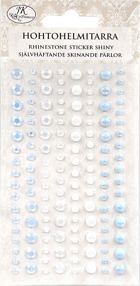 Shiny rhinestone sticker blue