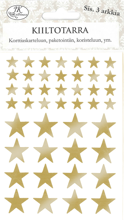 Mirror sticker small Star gold 3 sheets
