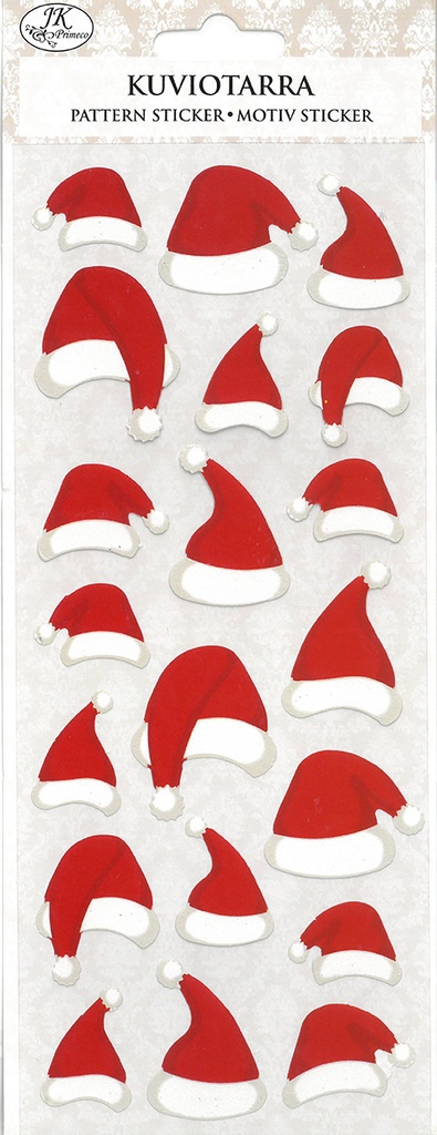 Pattern sticker Christmas gnome hats
