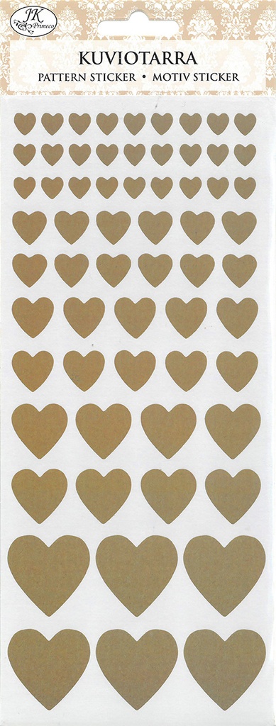 Pattern sticker Heart natural