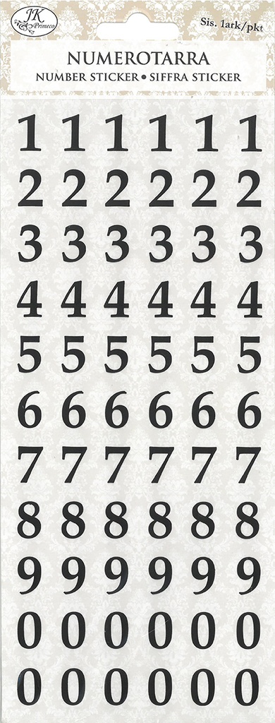 Number sticker small
