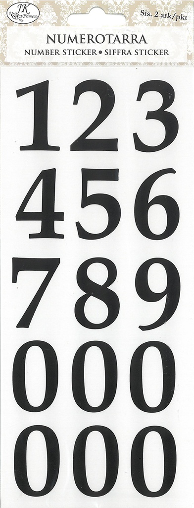 Number sticker medium 2 sheets