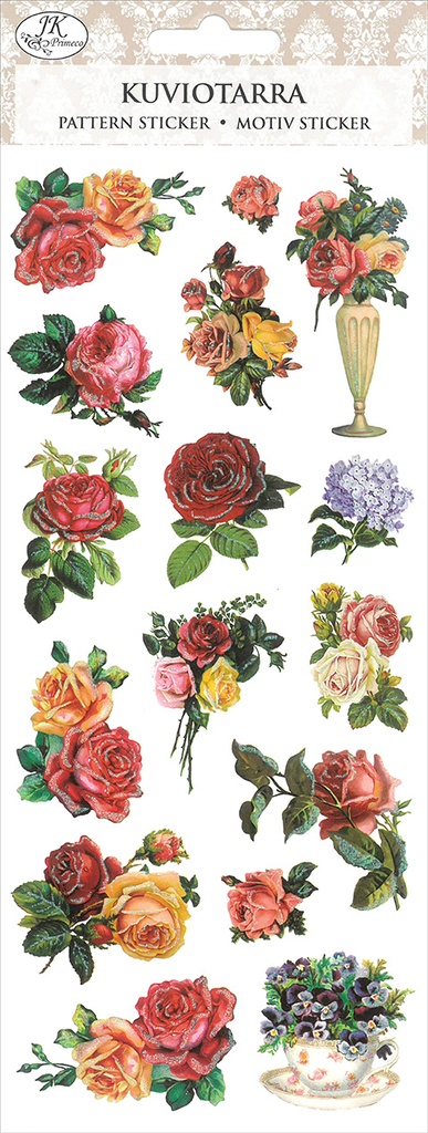 Pattern sticker Roses vintage