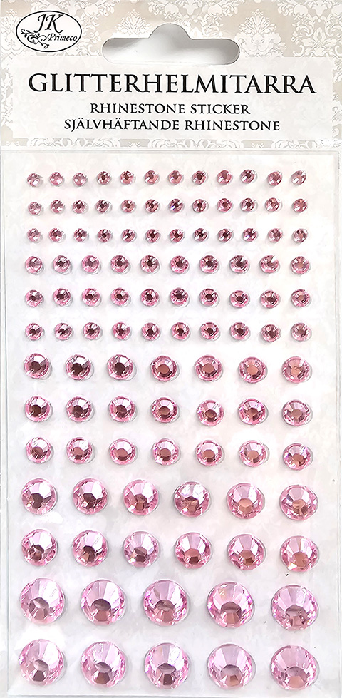Rhinestone sticker light pink