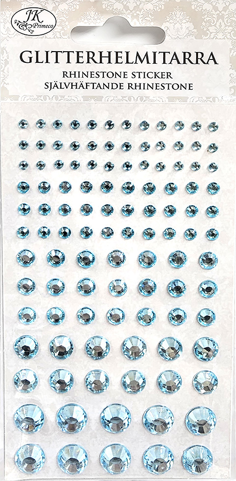 Rhinestone sticker light blue