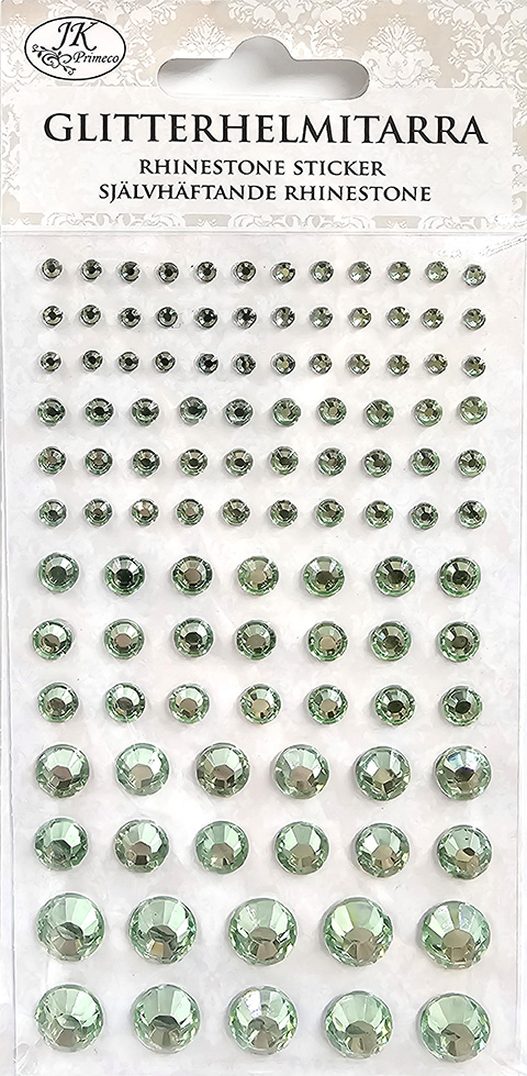 Rhinestone sticker light green