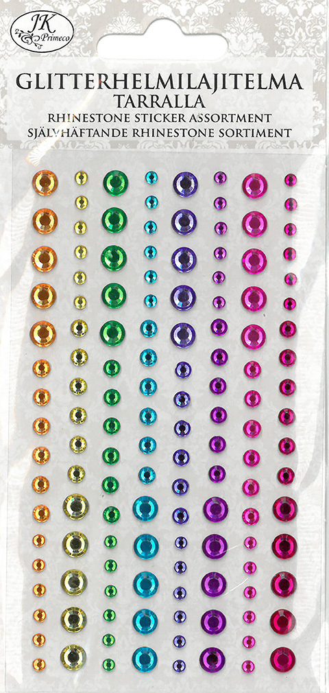 Rhinestone sticker assortment Rainbow bright