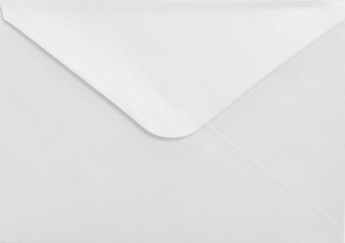 Pearlescent envelope C6 white 10pcs