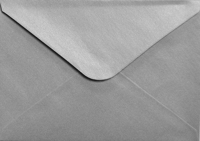 Pearlescent envelope C6 silver 10pcs