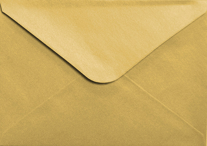 Pearlescent envelope C6 gold 10pcs