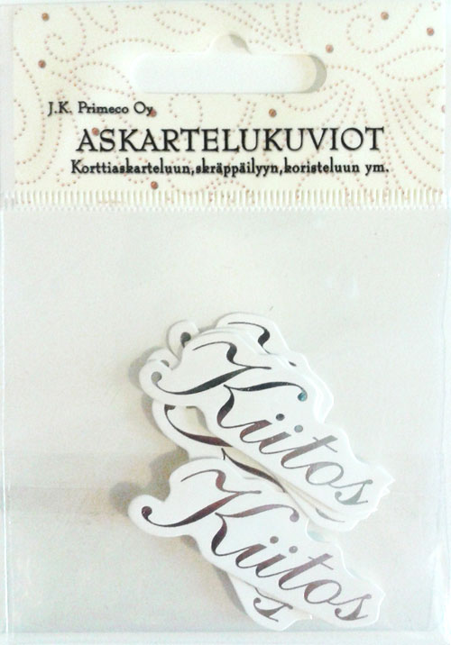 Die cuts Kiitos hopea 6pcs
