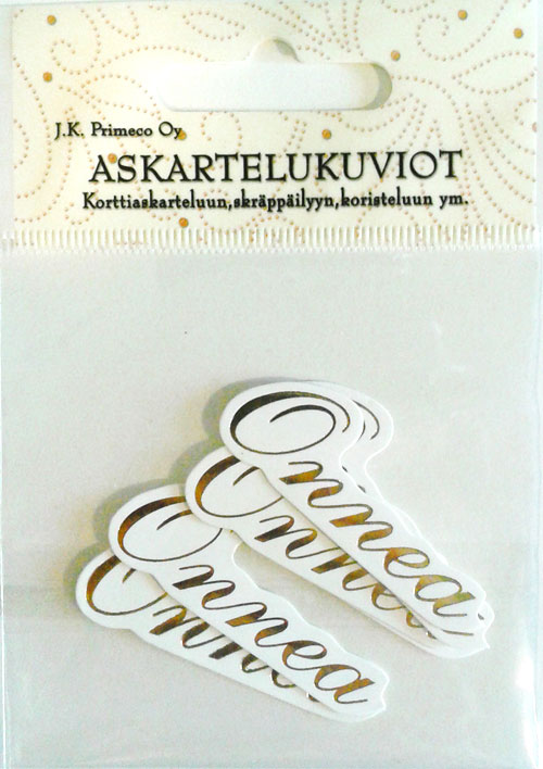 Die cuts Onnea kulta 6pcs