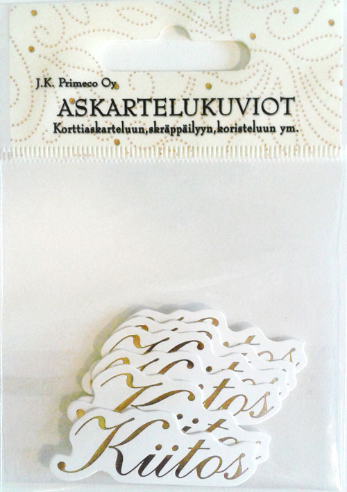 Die cuts Kiitos kulta 6pcs