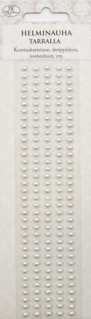 Pearl sticker ribbon white