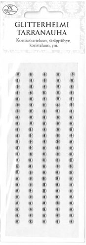 Rhinestone sticker ribbon clear   