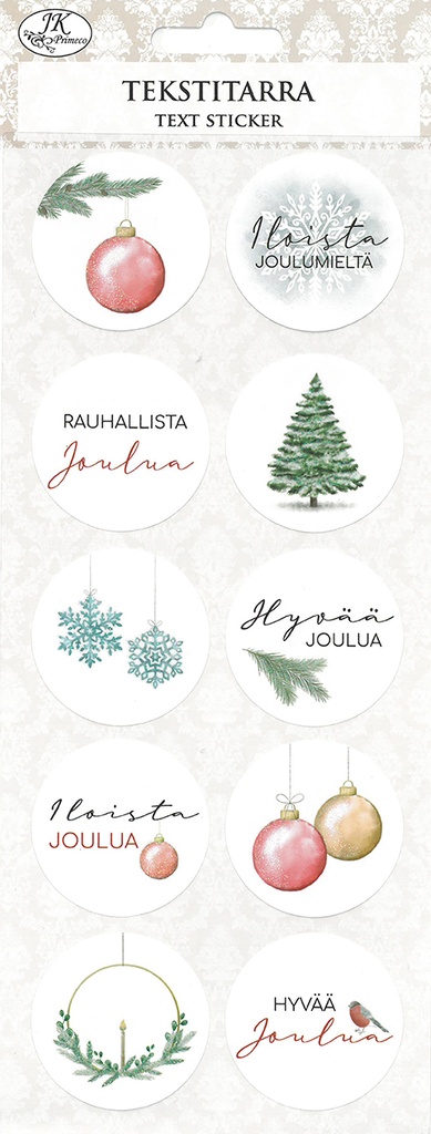 Text sticker Kuura joulutoivotukset