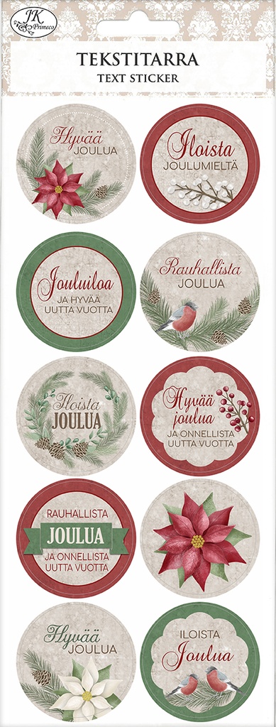 Text sticker Nostalgia punavihreä