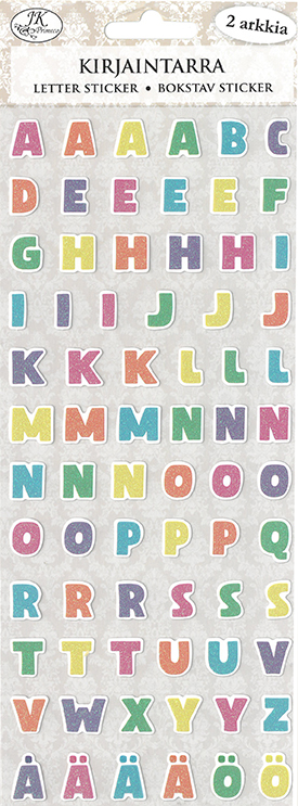 Letter sticker Pastel 2 sheets