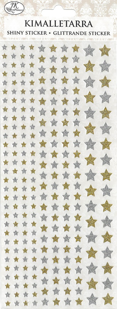 Glitter sticker Stars gold/silver