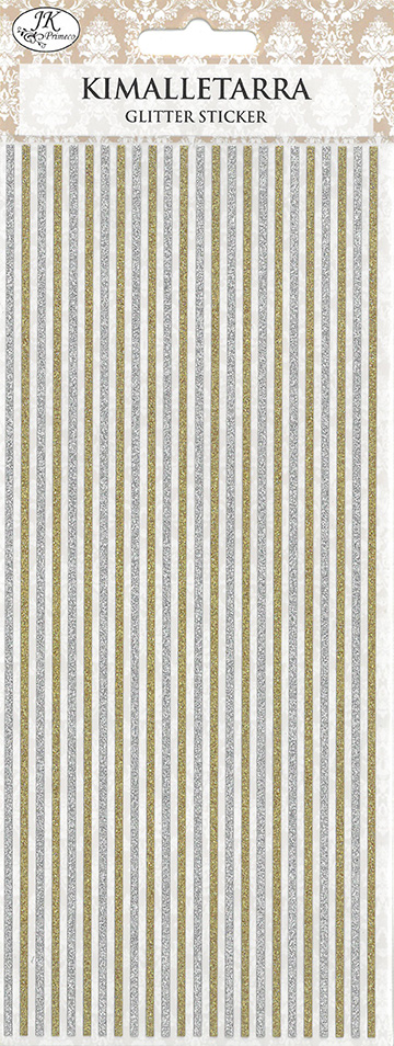 Glitter sticker Line gold/silver