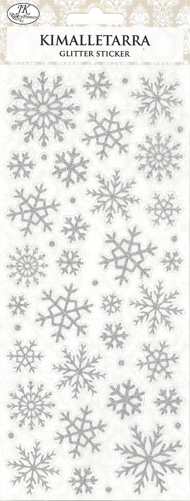 Glitter sticker Snowflake silver