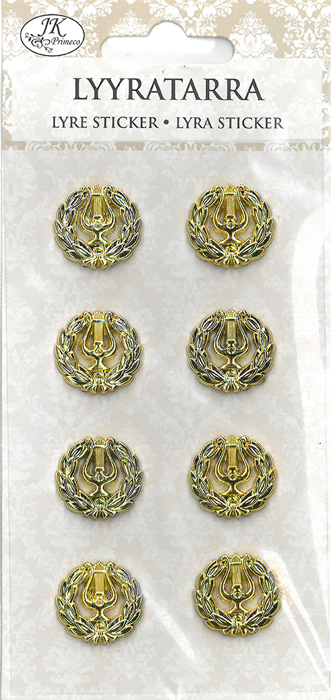 Lyre sticker gold