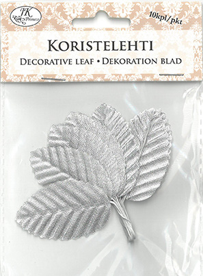 Decorative leaf silver 10pcs