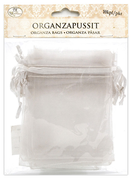 Organza bag 8 x 10cm white 10pcs