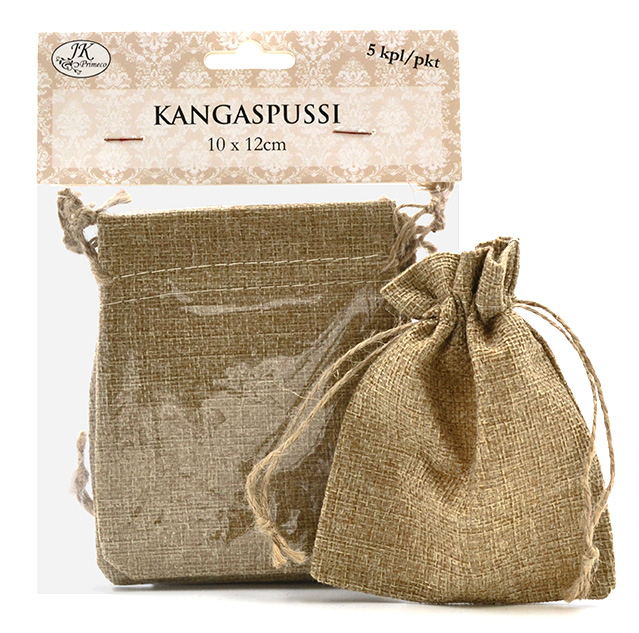 Favor bag 10 x 12cm natural 5pcs