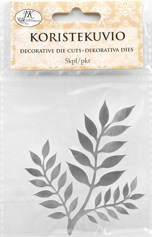 Decorative die cut Twig silver foil 5pcs