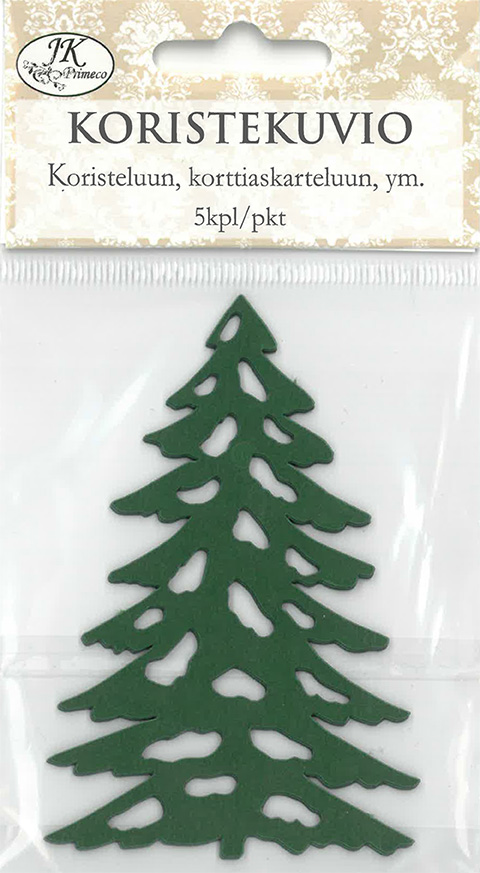 Decorative die cut Spruce 2 green 5pcs