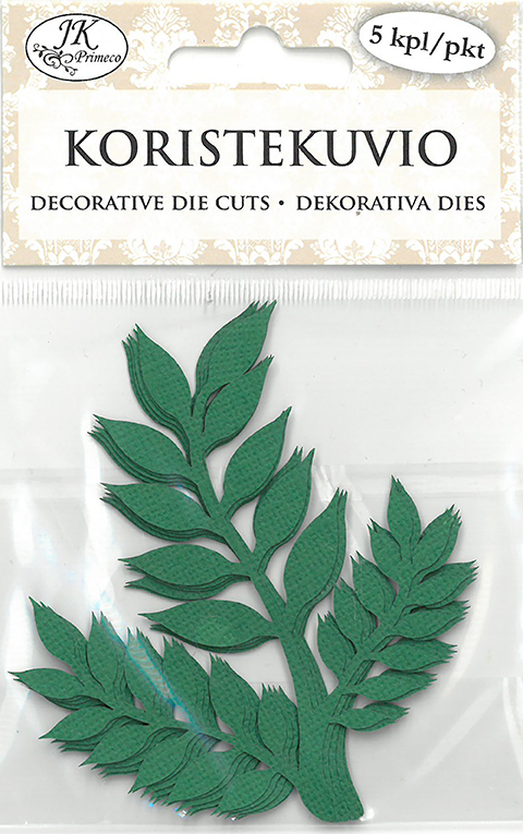 Decorative die cut Twig big green 5pcs