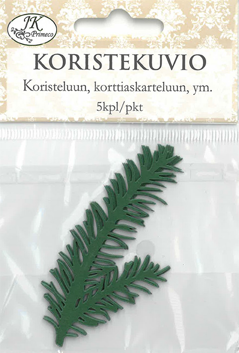 Decorative die cut Branch green 5pcs