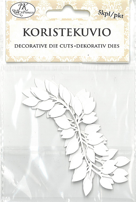 Decorative die cut Twig white 5pcs