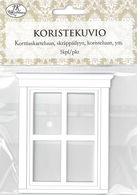 Decorative die cut Window white 5pcs