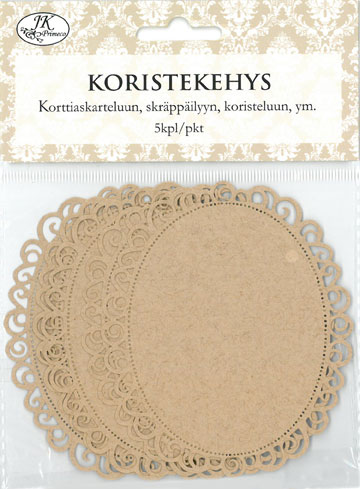 Decorative frame oval natural 5pcs