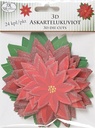 3D Die cuts Poinsettia red 24pcs