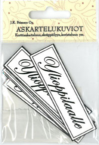 Die cuts Ylioppilaalle musta 6pcs