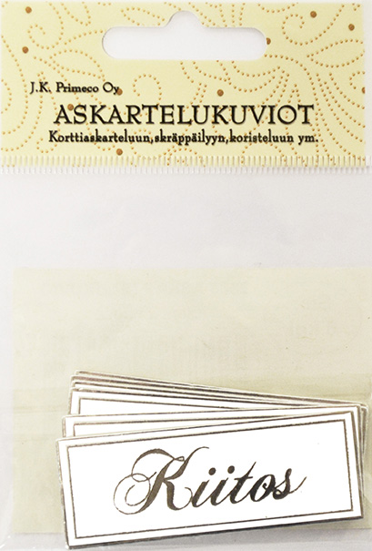 Die cuts Kiitos 2 hopea 6pcs