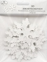 3D Die cuts Snowflake white 24pcs