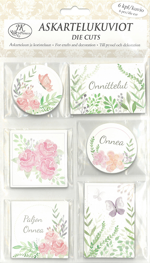 Die cuts Flora toivotukset 