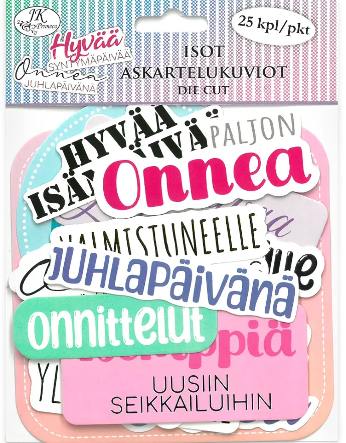 Isot askartelukuviot Tekstilajitelma 25kpl