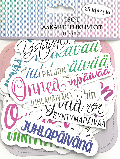 Isot askartelukuviot Tekstilajitelma 25kpl