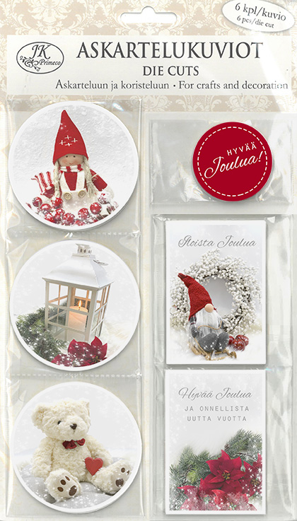 Die cuts Jouluteksti- ja kuvat punainen
